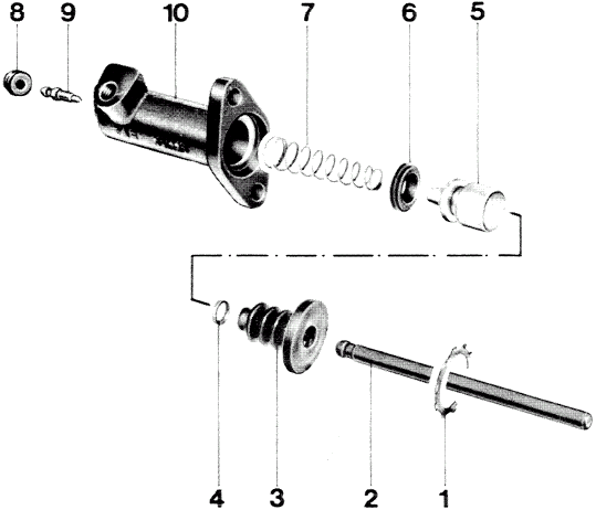 1988 porsche 944 clutch master cylinder