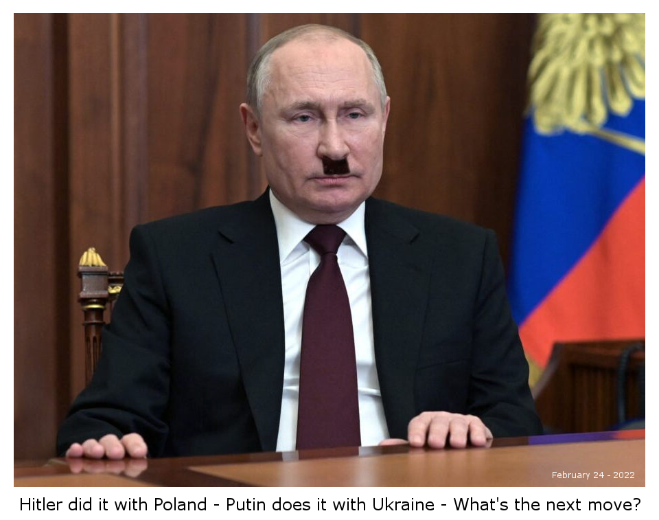 Putin is copying Hitler, inversion of Ukraine by A. Nissen