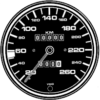 Porsche 944, Speedometer