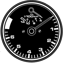 Porsche 944, Tachometer